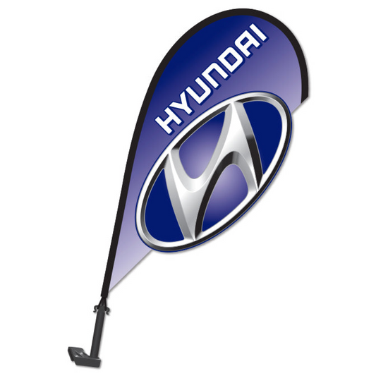 3D Clip on Paddle Flag - Hyundai