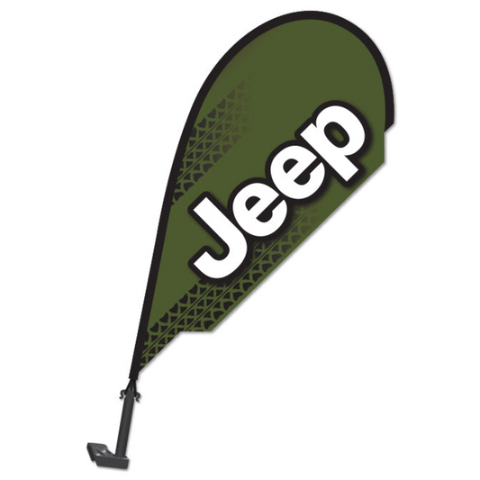 3D Clip on Paddle Flag - Jeep