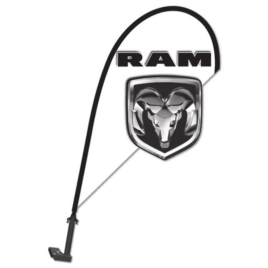 3D Clip on Paddle Flag - RAM