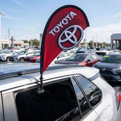 Toyota 3D Clip-On Paddle Flag - Premium 2.5ft Window Brand Banner — Lifestyle
