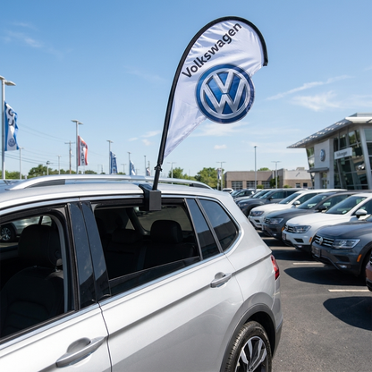 Volkswagen 3D Clip-On Paddle Flag - Premium 2.5ft Window Brand Banner — Lifestyle