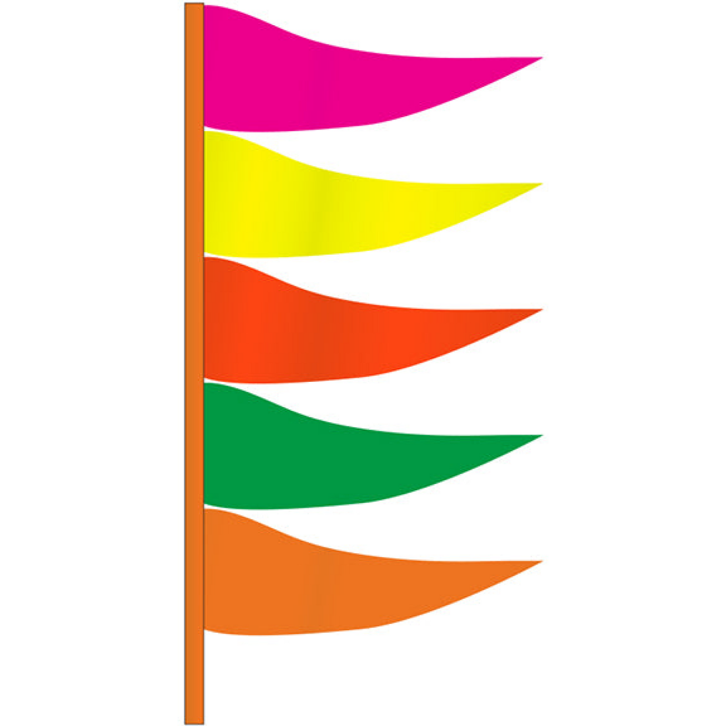 Antenna Flag - Plasticloth - Fluor. Multi Color