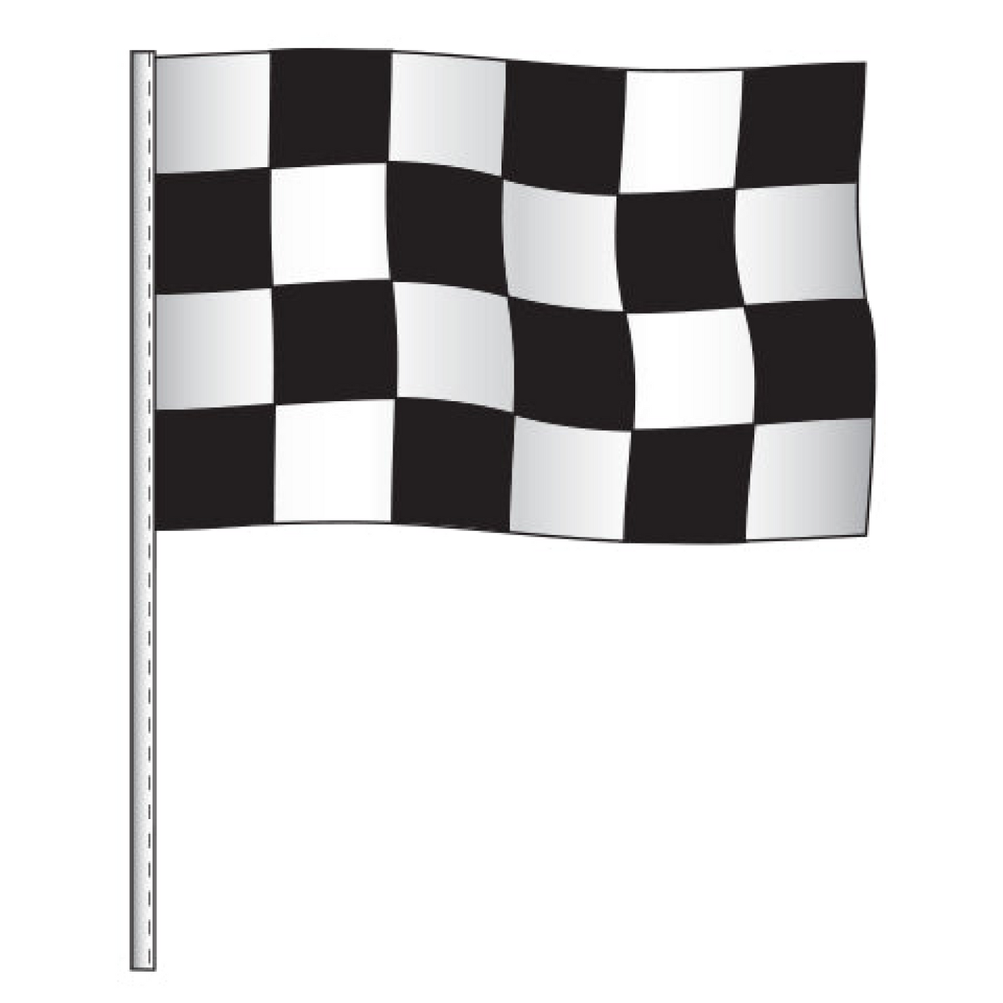 Antenna Flag - Supreme Cloth - Black & White Checkered Flag