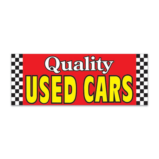 Banner - 12' x 4 1/2" - Quality Used Cars