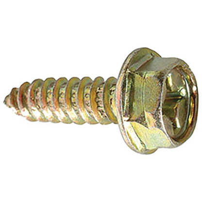 License Plate Screws - #14 x 3/4" Phillips Hex Washer Head