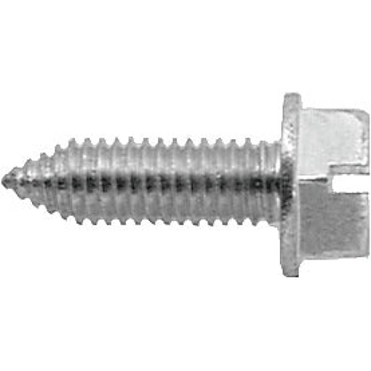 License Plate Screws - 6mm x 20mm Slotted Hex Washer Head, 100/Box