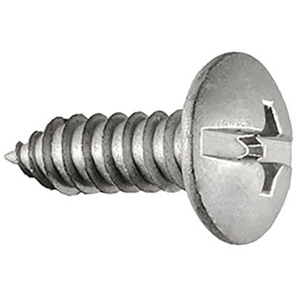 License Plate Screws - #14 x 3/4" Duo-Drive Truss Head