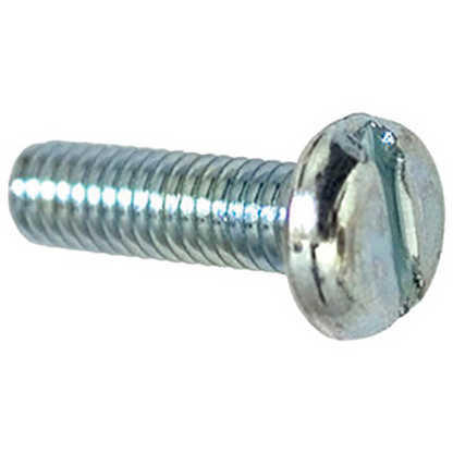 License Plate Screws - 6mm x 20mm Slotted Pan Head, 100/Box