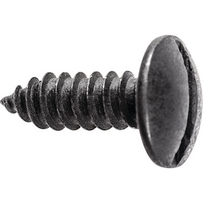 Tornillo de matrícula de cabeza alomada ranurada - Recubrimiento E-coat negro - #14 X 3/4"