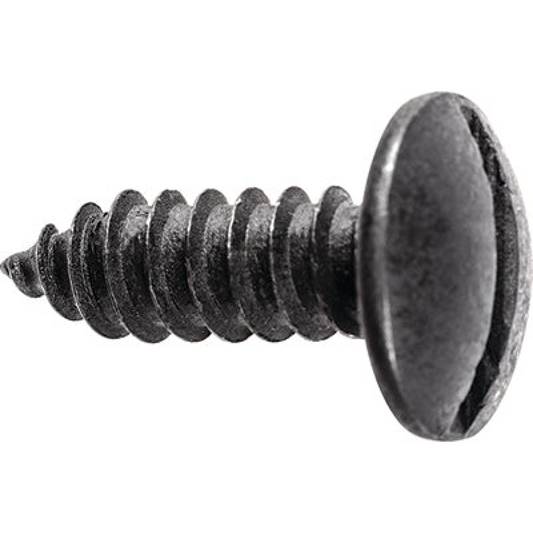 License Plate Screw Slotted Truss Head - Black E-Coat-#14 X 3/4"