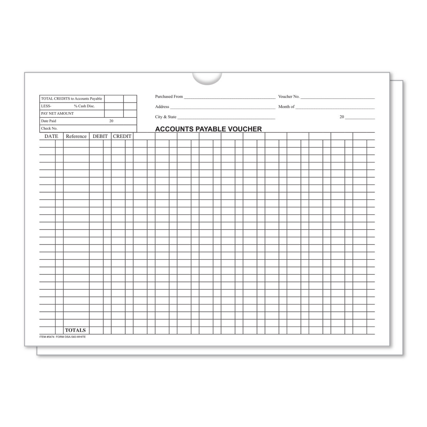 Accounts Payable Voucher Envelope