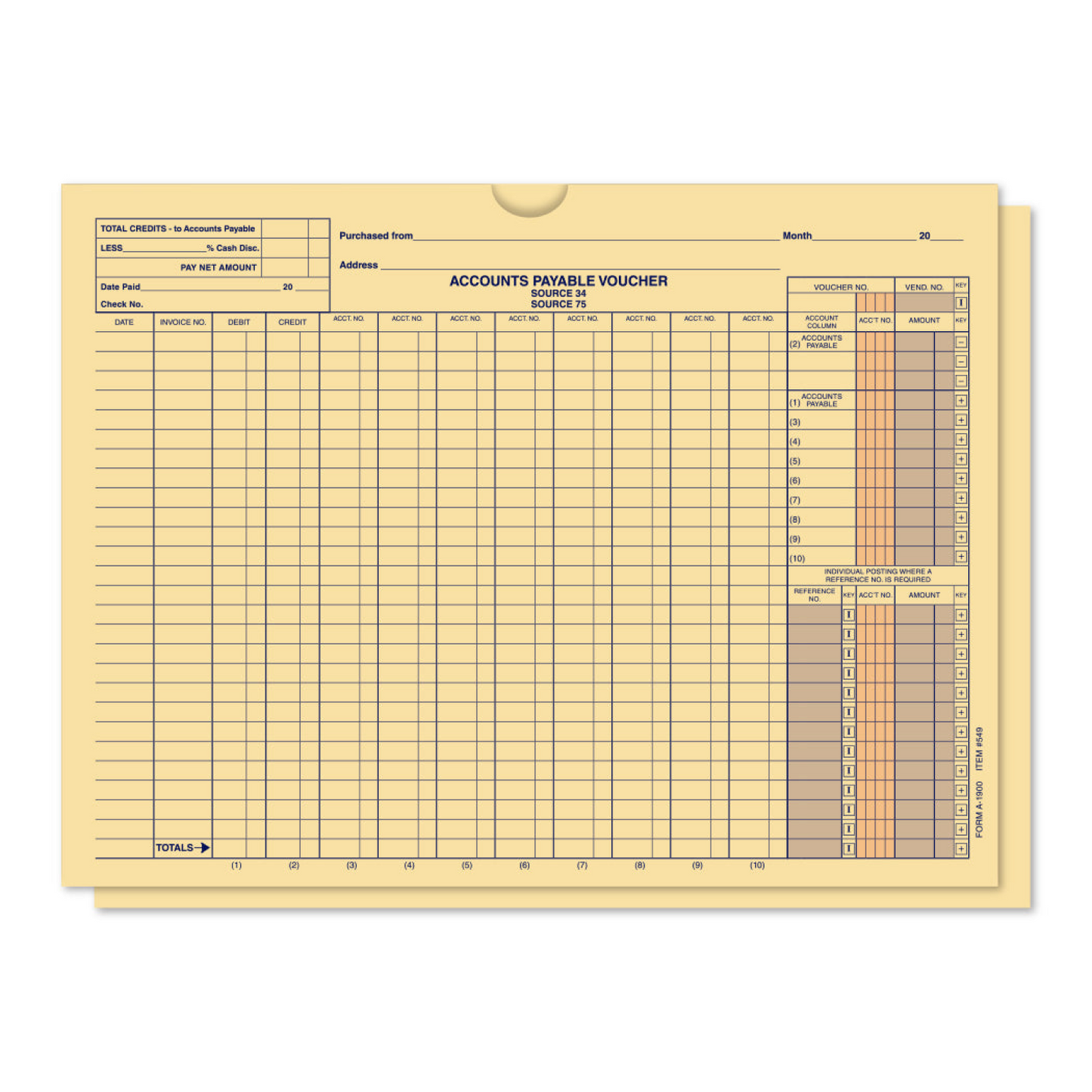 Accounts Payable Voucher Envelope