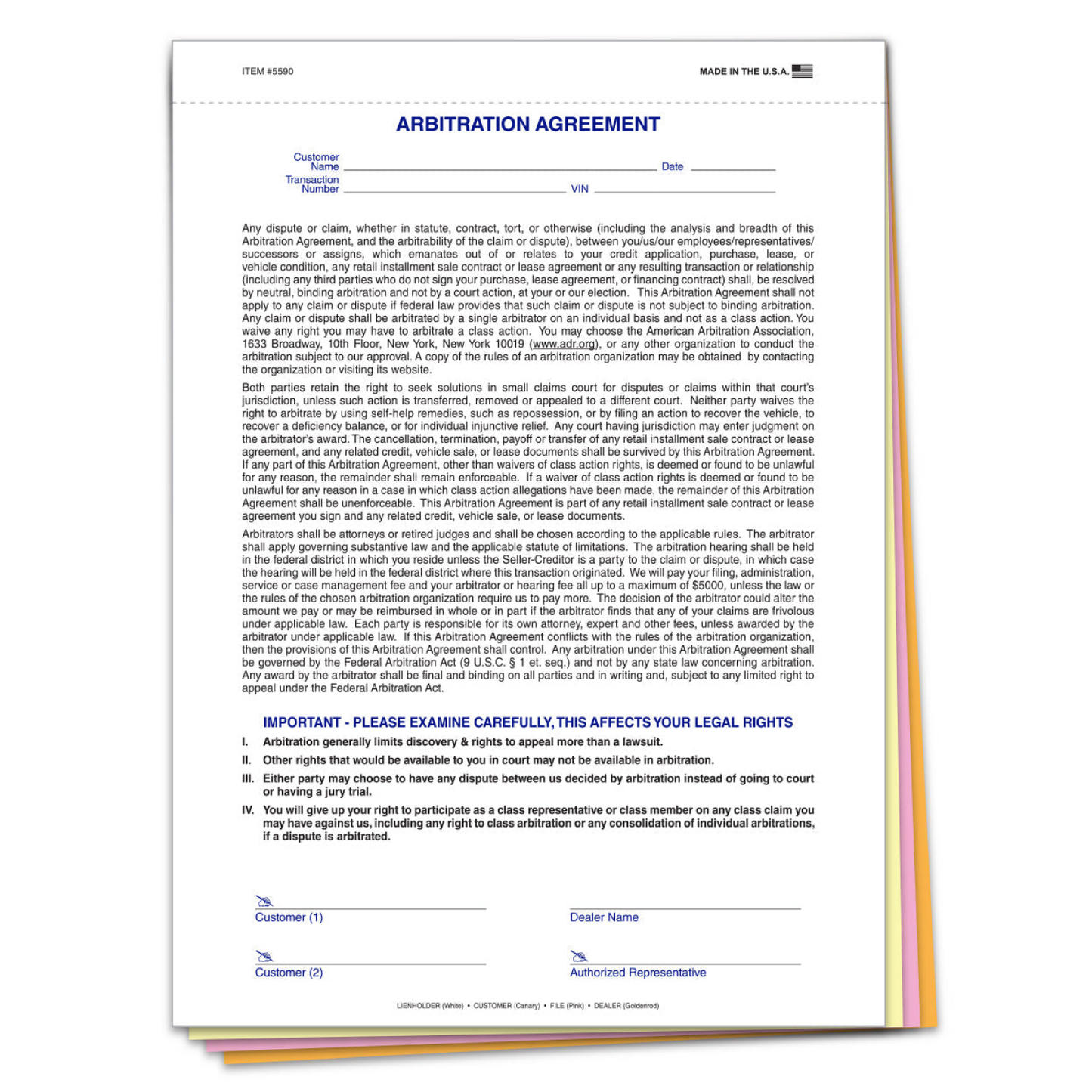 Arbitration Agreement