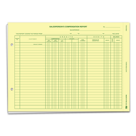 Salesperson's Compensation Report - DSA-231N