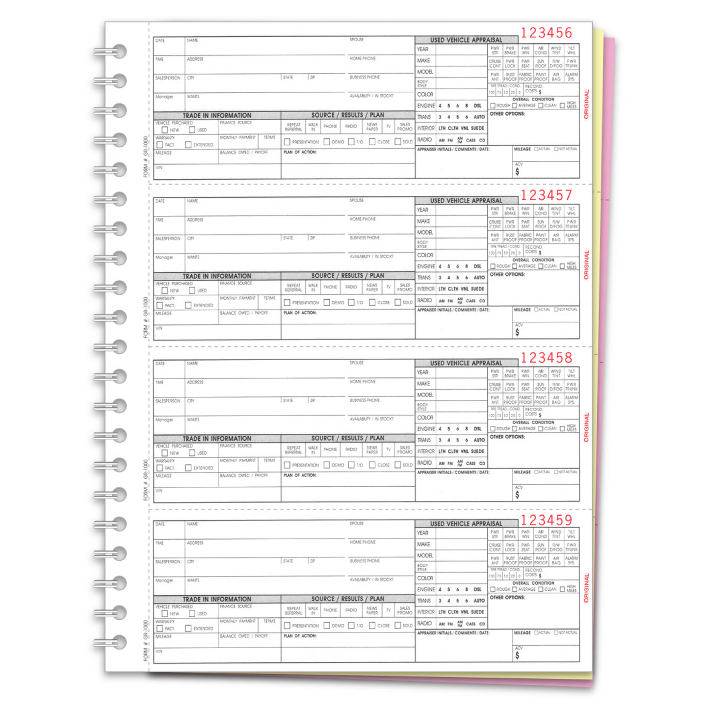 Guest Register Book - GR-1000 - 3 Part - Numbered