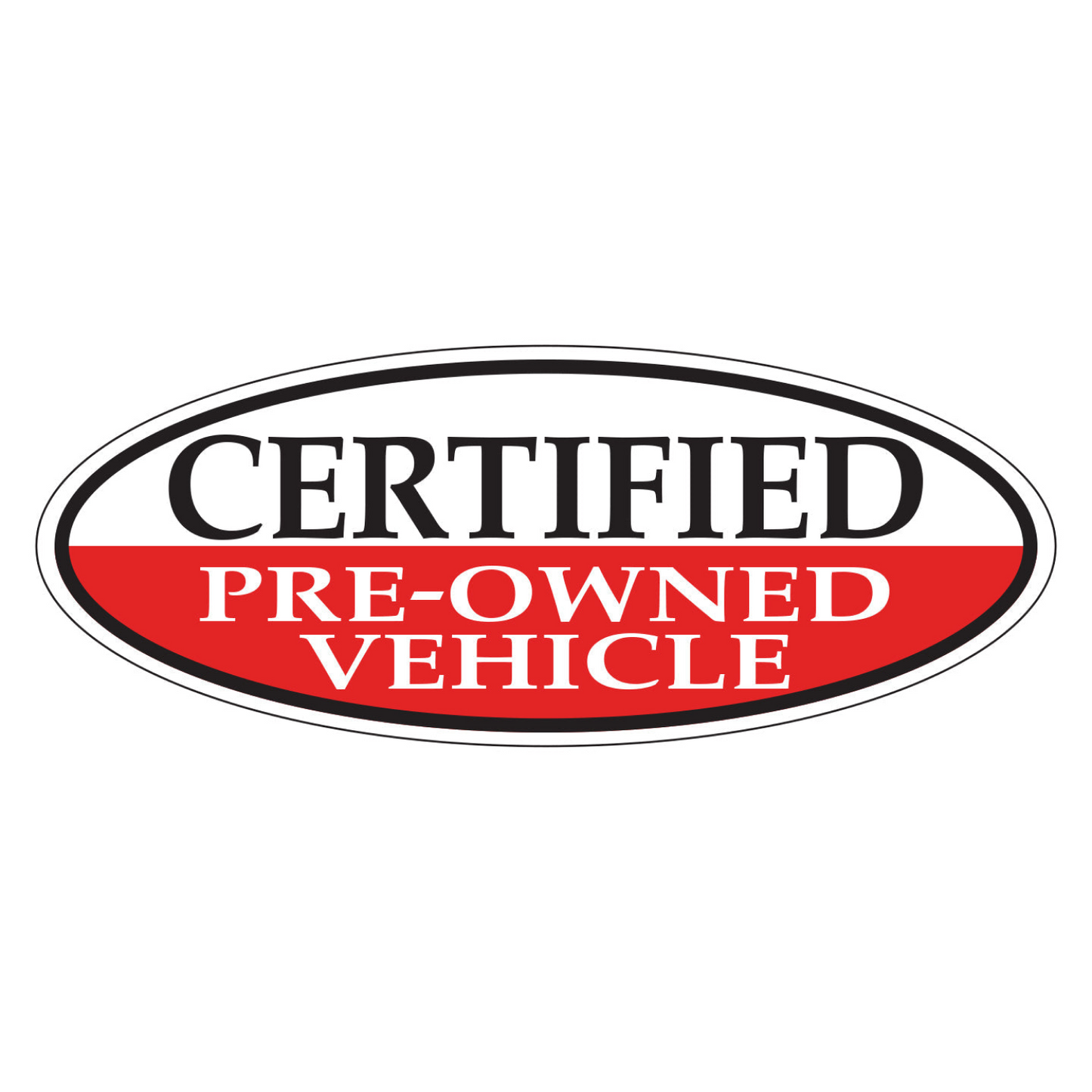 Window Sticker, Oval, Certified Pre Owned Vehicle