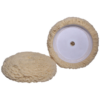 Wool Buffing Pad - 7.5" x 1.5" Velcro Heavy Cut Polishing