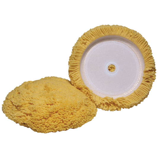 Velcro Yellow Wool Lt Cut Buff Pad - 7.5" x 1.5"