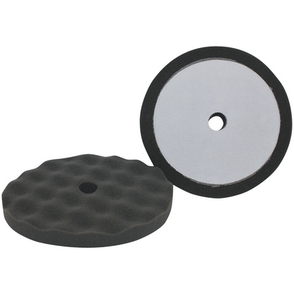 Almohadilla de espuma de gofre con velcro negro - 8" - 2 almohadillas