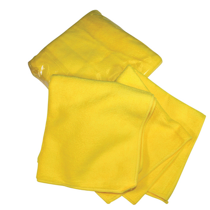 Deluxe Yellow Detailing Towel - 16" x 16" 4-Pack Cleaning
