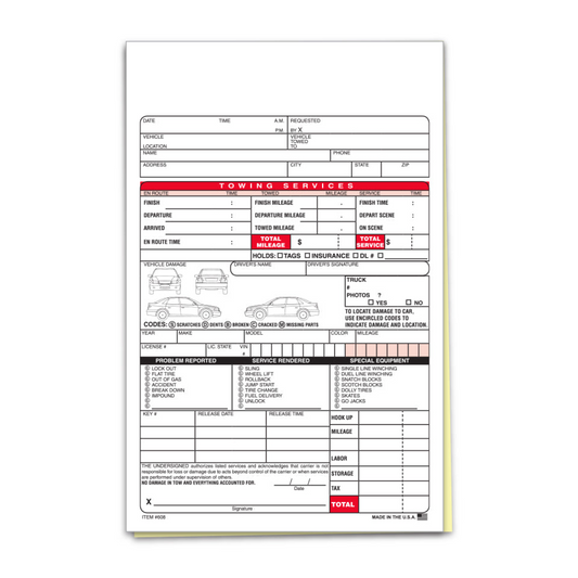 Tow Register Form - 2 part