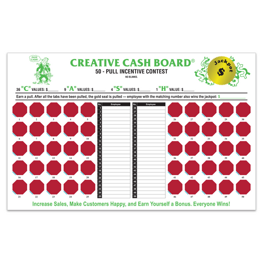 Incentive Cash Board - Creative Cash - White Board