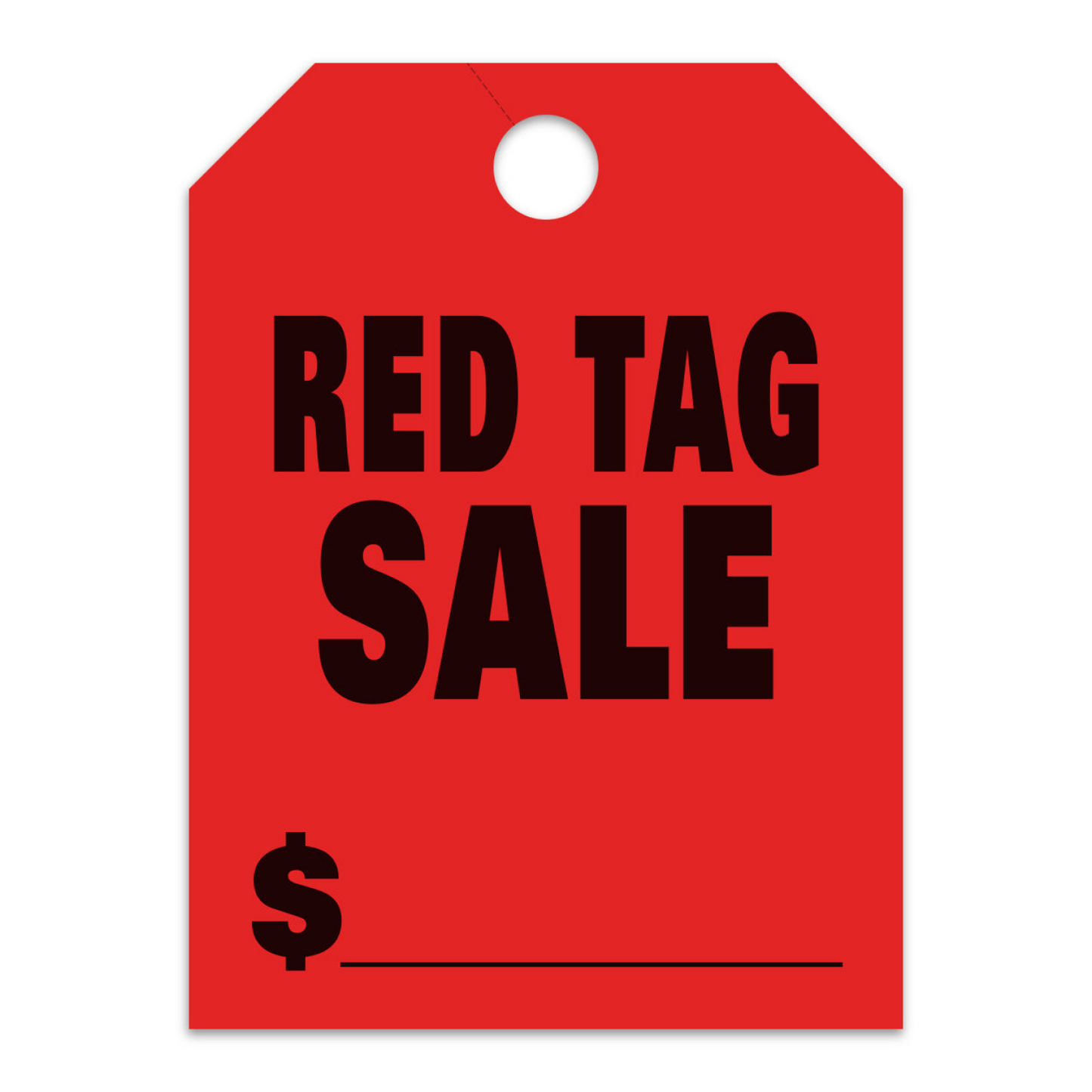 Hang Tags, Red Tag Sale - Large, Red