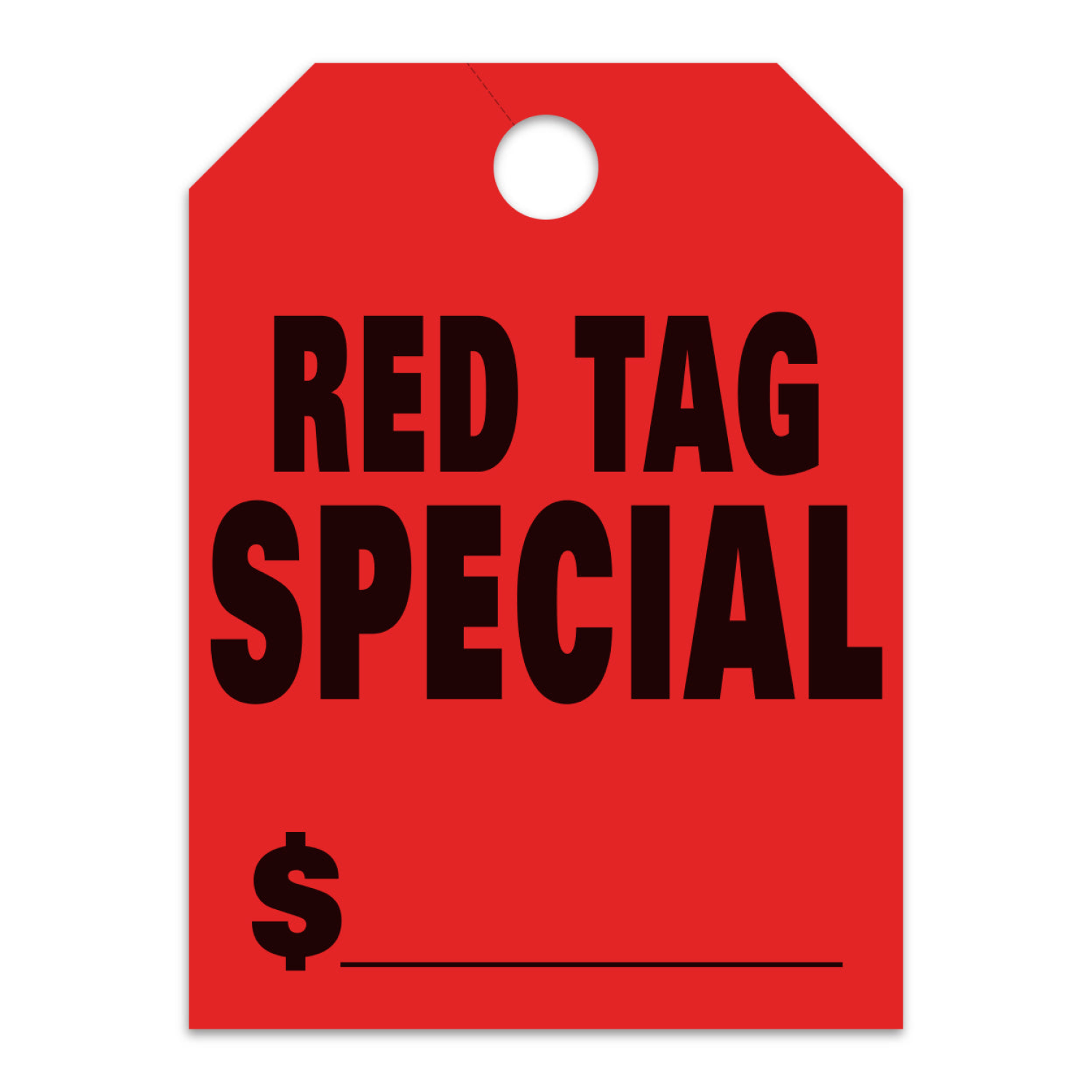 Red Tag Large Hang Tags - Red Tag Special - Large, Red – Dealer Depot USA