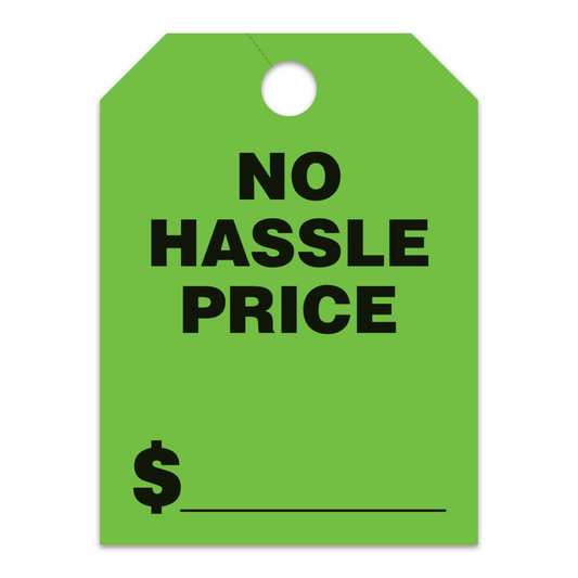 Hang Tags - No Hassle Price