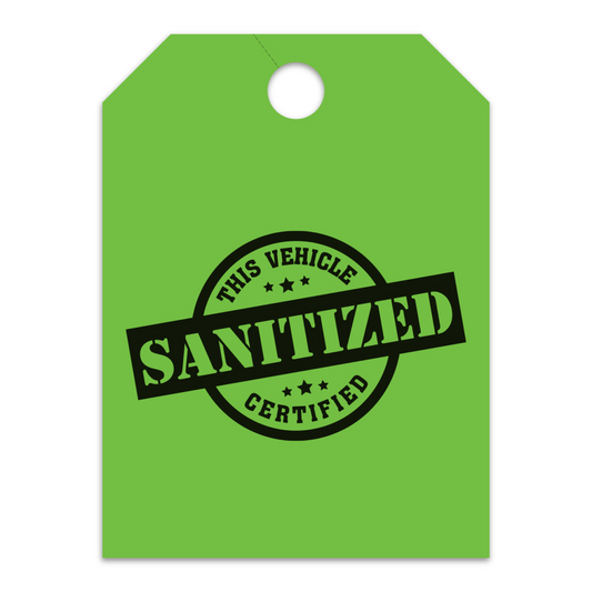 Hang Tags - Sanitized - Large, Green