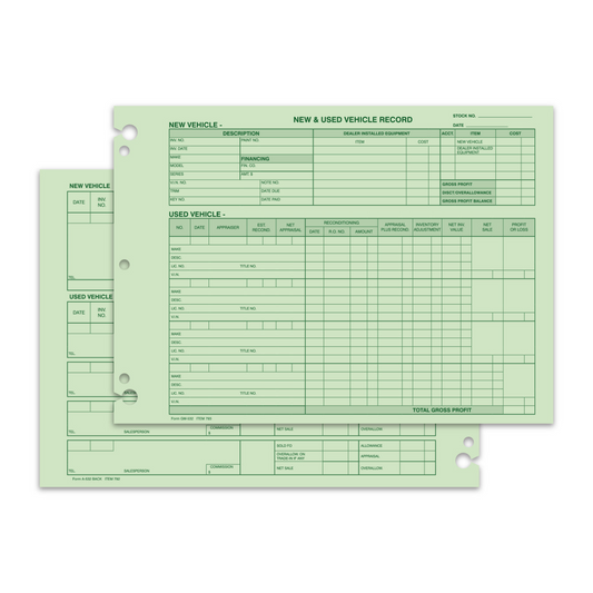 Vehicle Inventory Record - GM-532