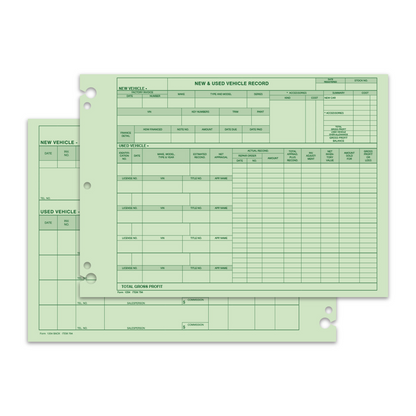 Vehicle Inventory Record 1204 - 7.5x10.375 Dealer Forms