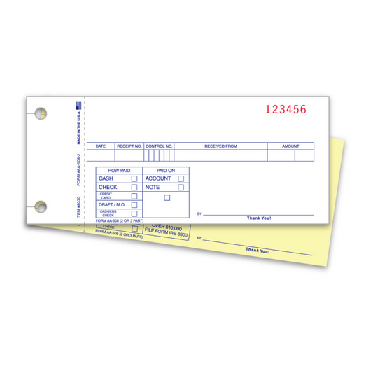 Cash Receipt - AA-508-2- 2 Part