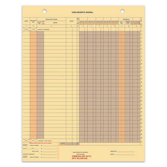 Cash Receipt Journal - AA-1301 - BUFF