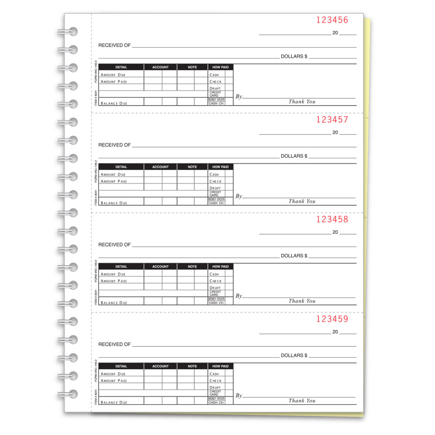 Cash Receipt Book - NC-146-2 - 2 Part, 200 per Book