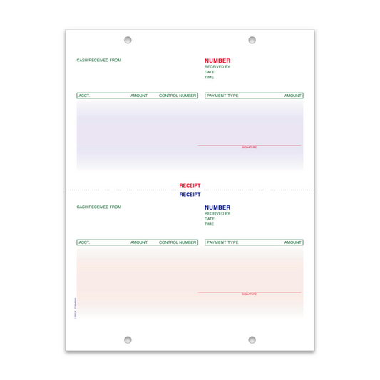 Laser Cash Receipt, Pre Printed