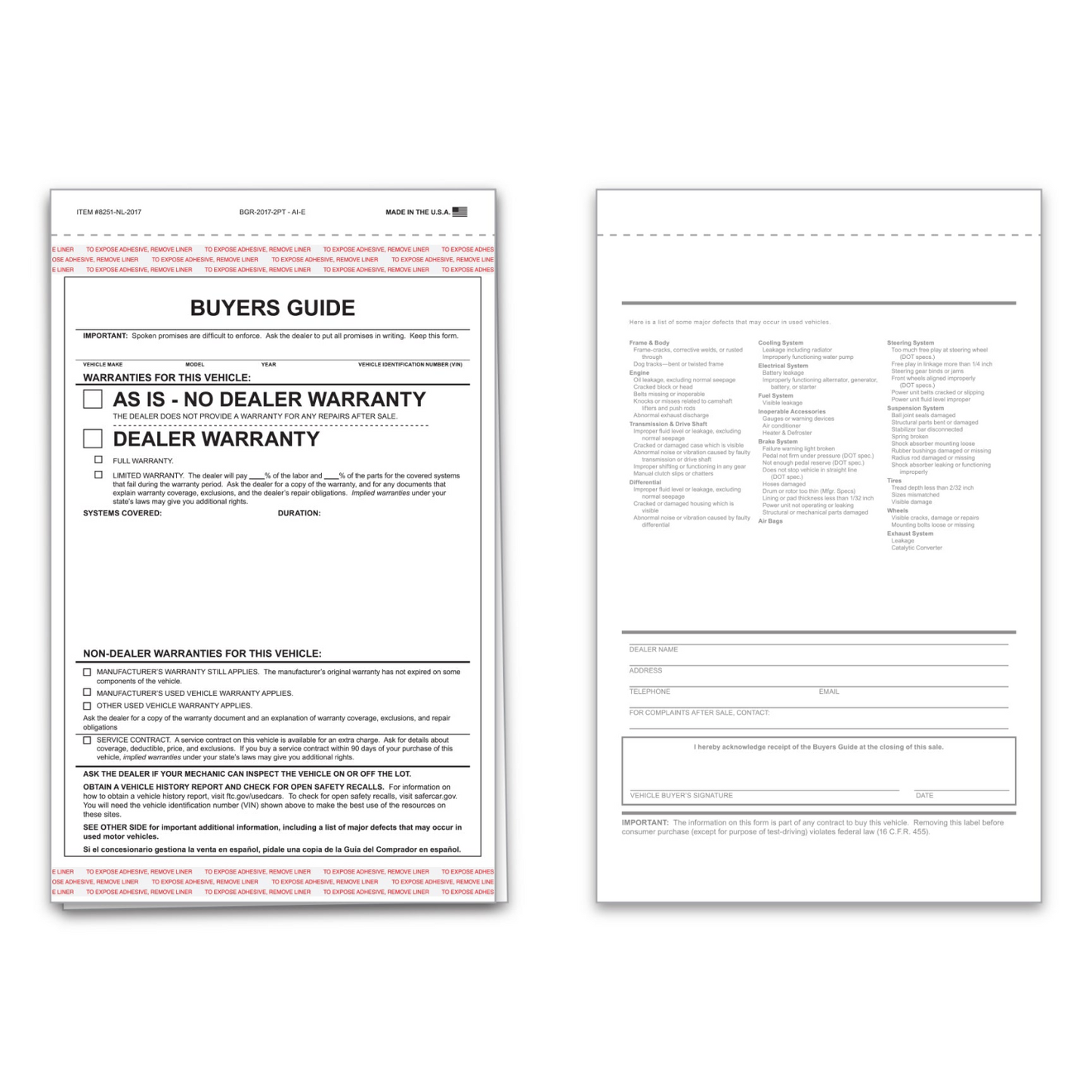 Interior Buyers Guide - BG-2017-2PT - As Is - BG3 - No Lines