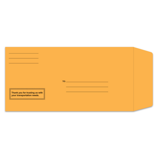 License Plate Envelope - Printed - Moist & Seal