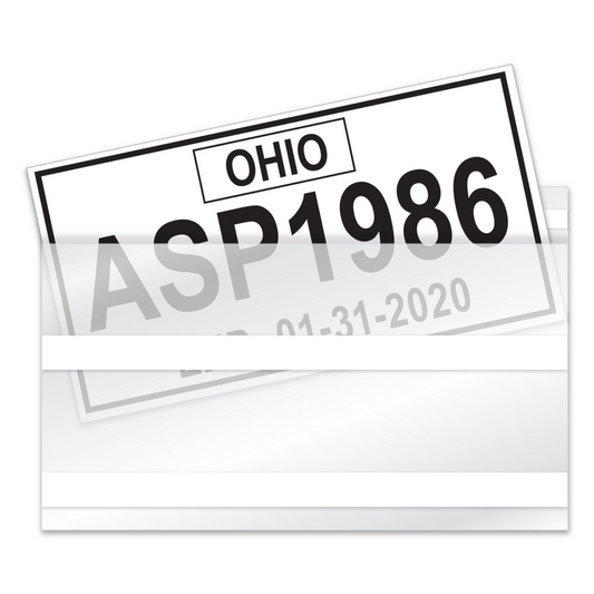 License Plate Tag Bags with Adhesive