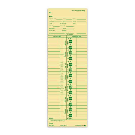 Time Clock Cards - TC-57