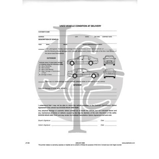 Used Vehicle Condition at Delivery