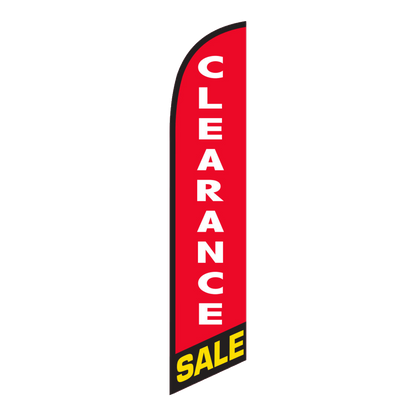 Red Clearance Sale swooper feather flag