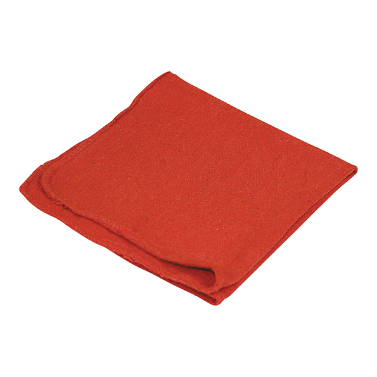 Folded red cloth shop towel