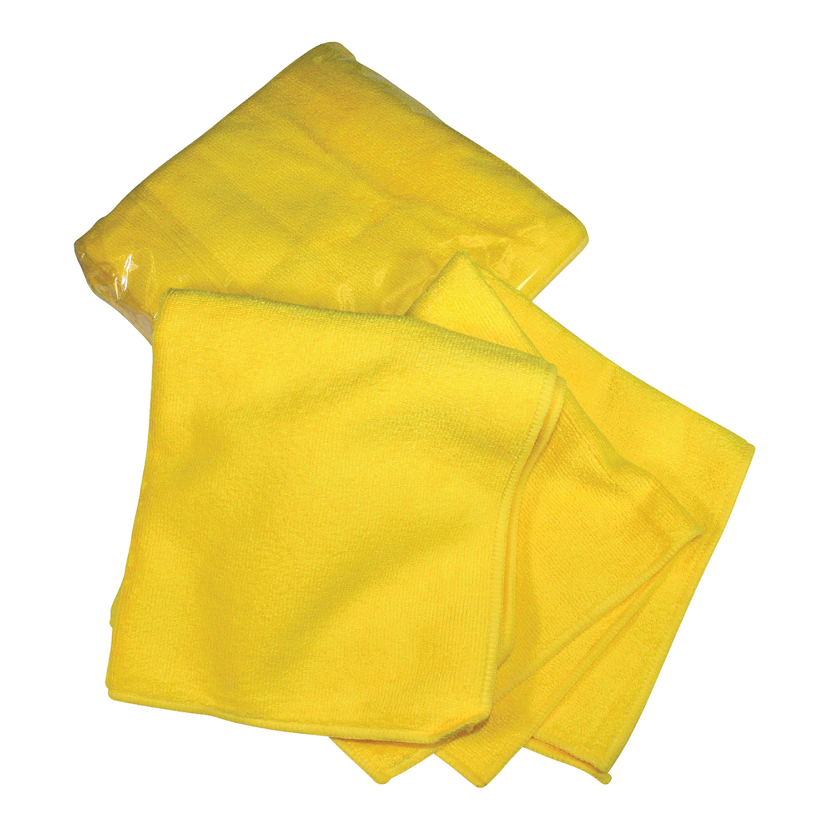 Yellow microfiber detailing towels