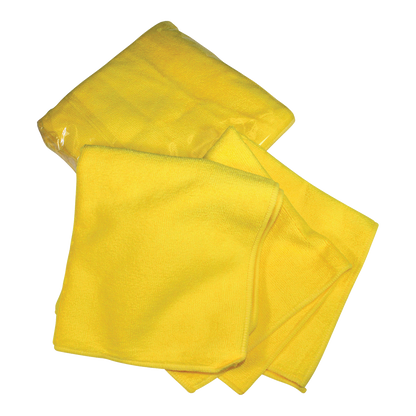Yellow microfiber detailing towels