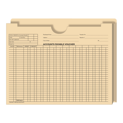 Buff expandable accounts payable voucher jacket