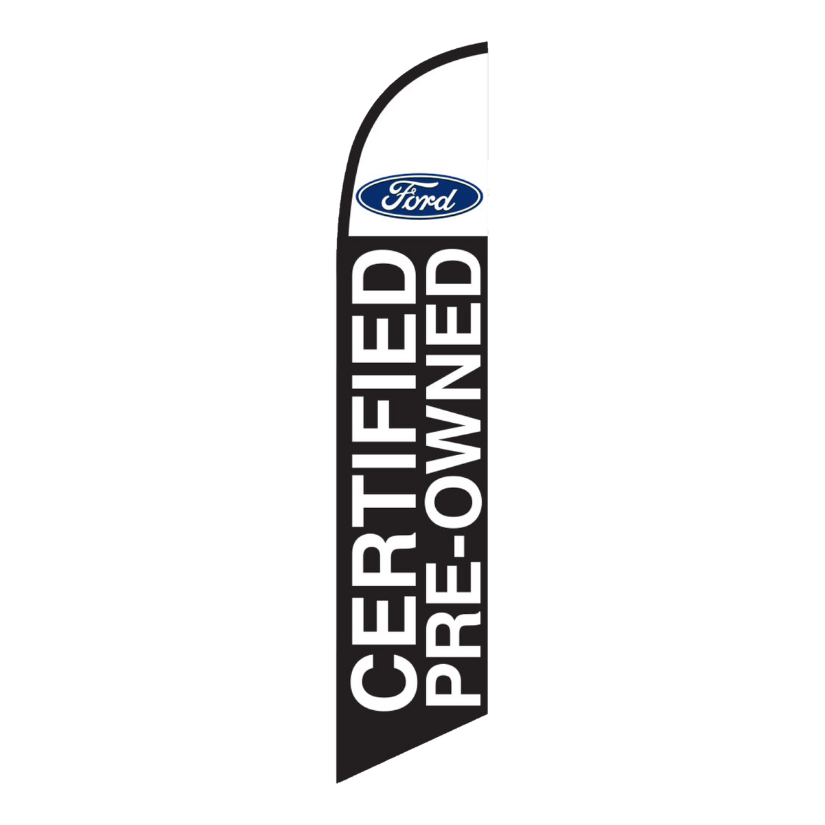 Black Ford Certified Pre-Owned swooper feather flag