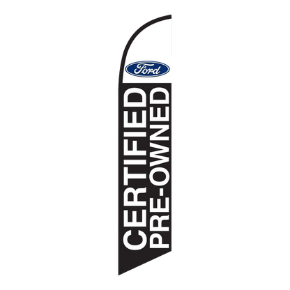 Black Ford Certified Pre-Owned swooper feather flag