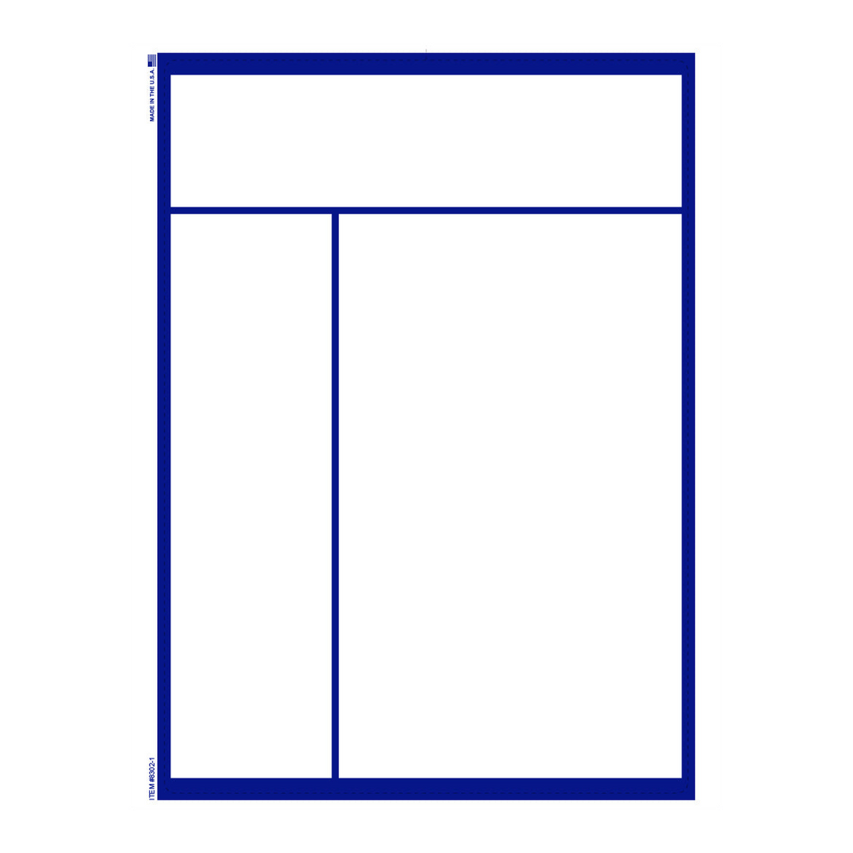 Laser window sticker with blue frame