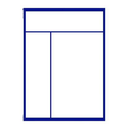 Laser window sticker with blue frame